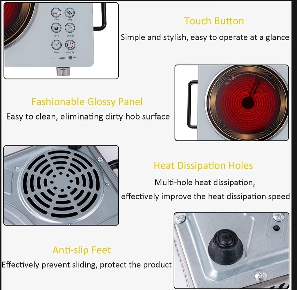 RAF Multifunctional Electric Stove Electric Stove 3500W Model Infrared Cooker Capable For Every Pot (random color)