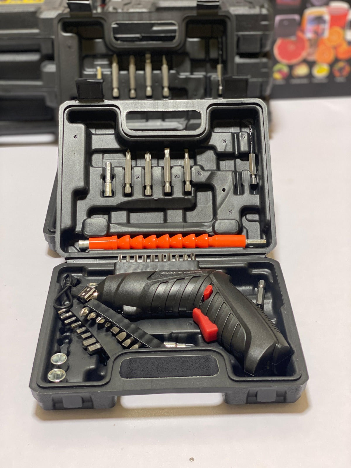 Portable Electric Screwdriver 47 in 1 Rotated 90 Degrees Rechargeable Screwdriver
